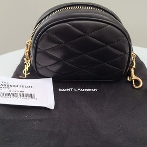 Saint Laurent Lolita Quilted Zip Pouch Key Chain